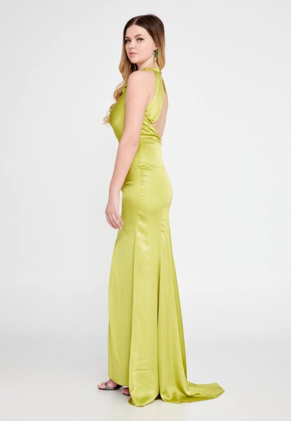 Sleeveless Maxi Chiffon White Evening Dress - Image 12