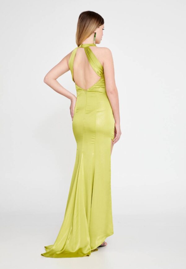 Sleeveless Maxi Chiffon White Evening Dress - Image 8