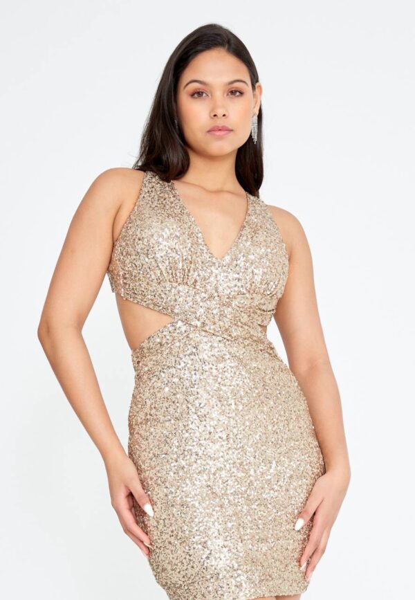 Sleeveless Midi Sequin Bodycon Wedding Guest - Image 5
