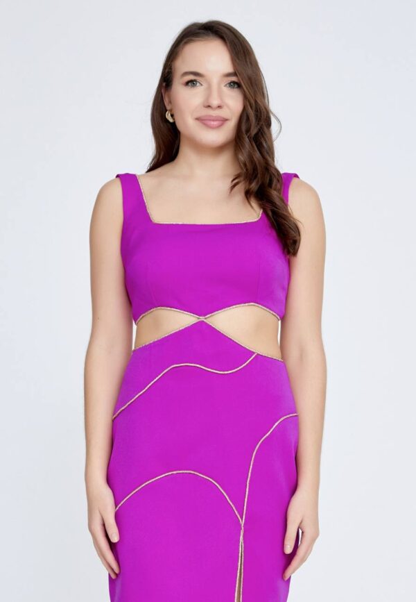Sleeveless Mini Crepe Column Evening Dress - Image 24