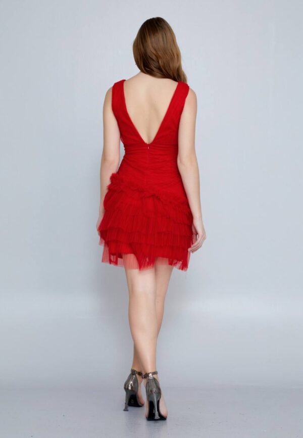 Sleeveless Mini Lace Dress - Image 3