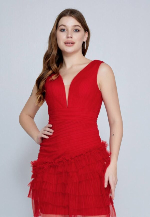 Sleeveless Mini Lace Dress - Image 4