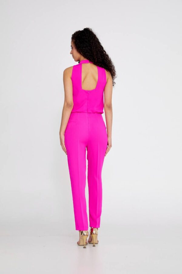 Sleeveless Solid Color Green Casual Jumpsuit - Image 11