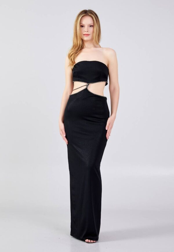 Strapless Maxi Regular Fuchsia Wedding Guest Dress - Image 9