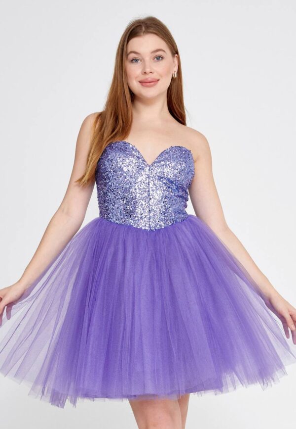 Strapless Mini Tulle A - Line Regular Green Cocktail Dress - Image 8