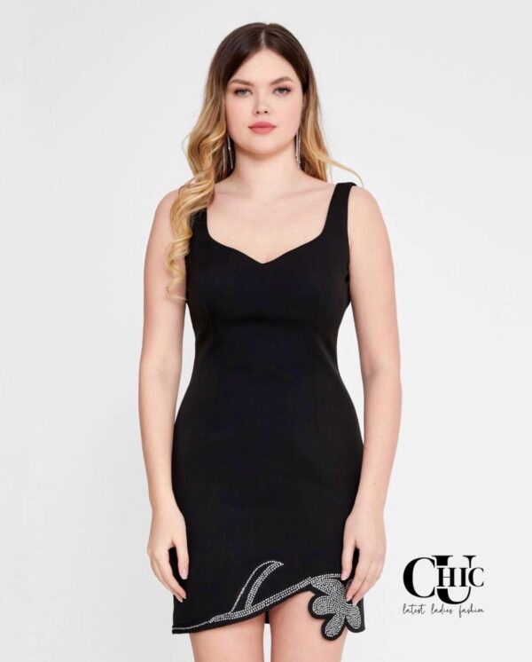 Sleeveless Mini Evening Dress - Image 11