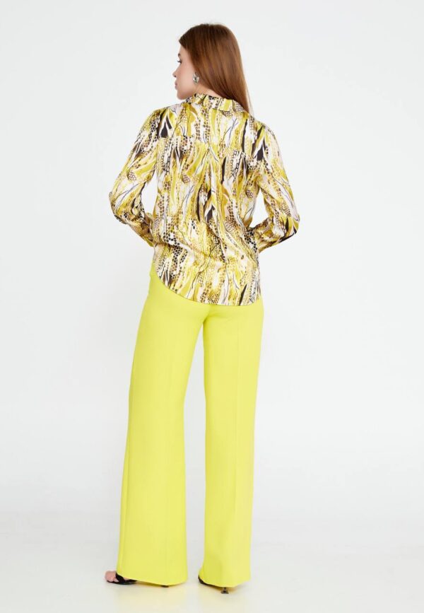 Long Sleeve Patterned Blouse - Image 2