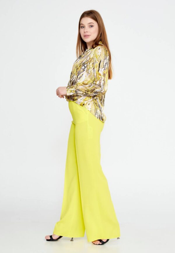 Long Sleeve Patterned Blouse - Image 3