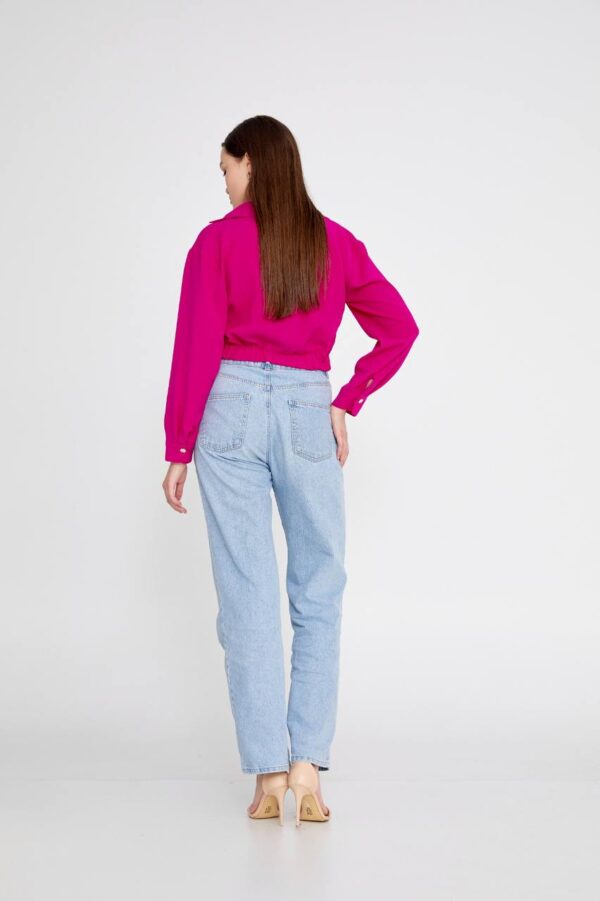 Long Sleeve Solid Black Blouse - Image 9