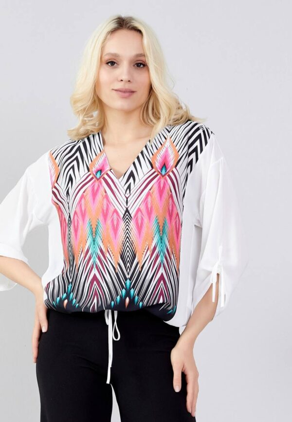 Mid-Length Patterned Blouse - Image 8