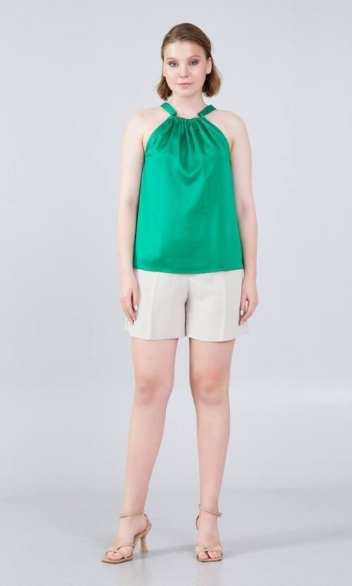 Sleeveless Solid Blouse