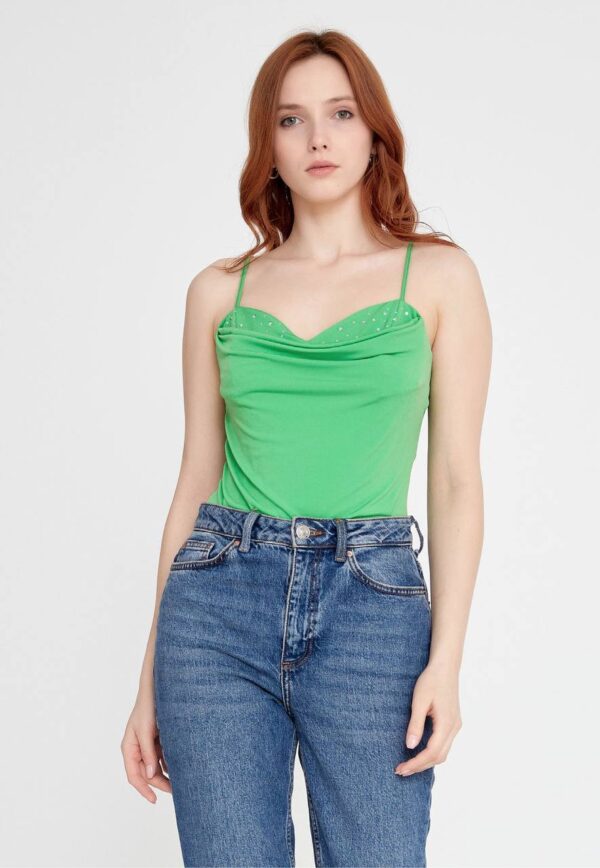 Sleeveless Solid Bodysuit Blouse - Image 8