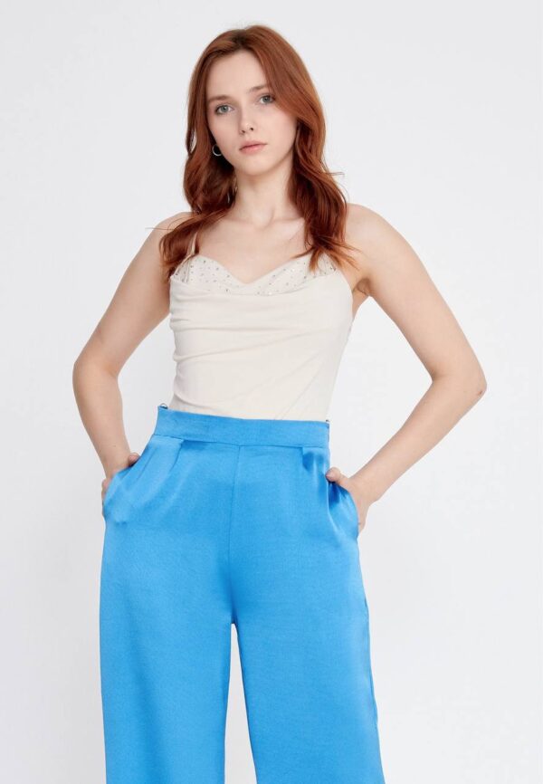 Sleeveless Solid Bodysuit Blouse - Image 16