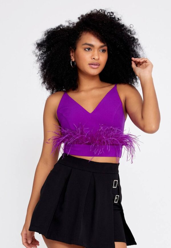 Sleeveless Solid Color Purple Top - Image 4